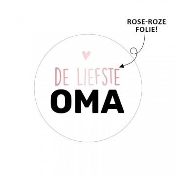 0015104wensetiket rond 40mm de liefste oma 250pr