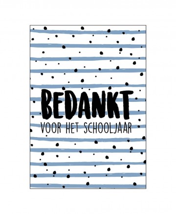 0016654wenskaarten bedankt voor het schooljaar 10 stuks