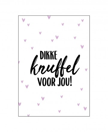 0016663wenskaarten dikke knuffel voor jou 10 stuks