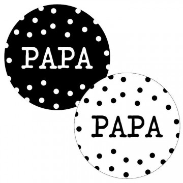 0017513sticker rond 40mm papa assorti 2 kleuren 500pr