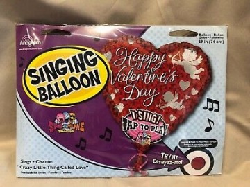 Happy valentines day 29 singing balloon sings crazy